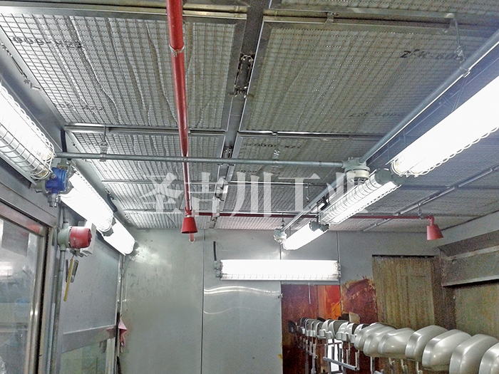 喷漆室内自动气体灭火系统