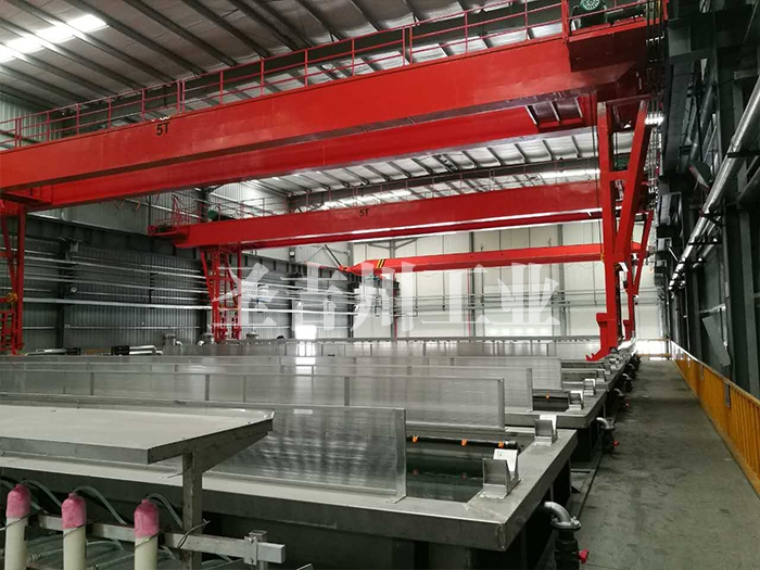 Frame gantry stepping electrophoretic coating line