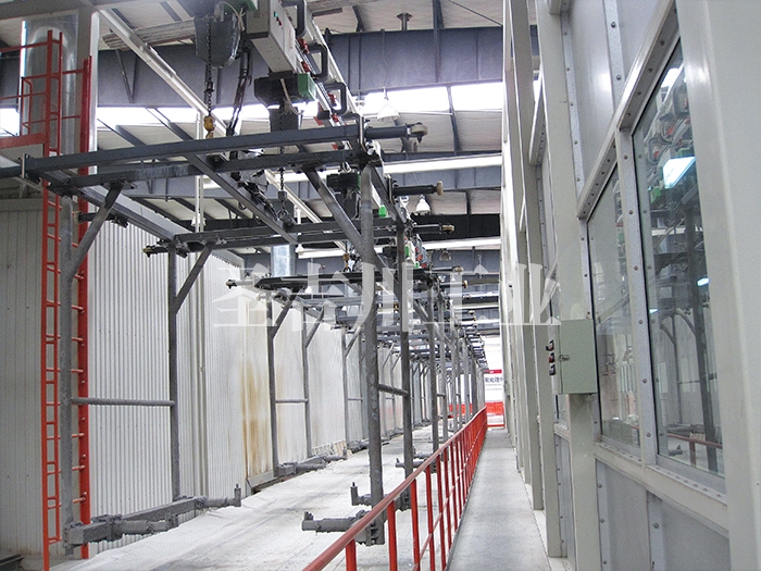 Car body electrophoresis suspension accumulation conveying system