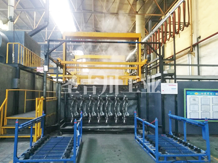 Gantry stepping electrophoresis line for automobile structural parts