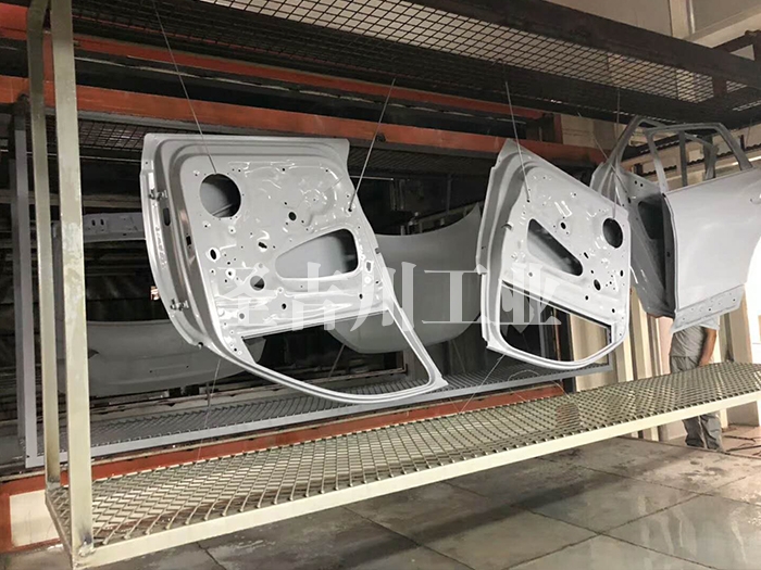 Door frame gantry electrophoresis line