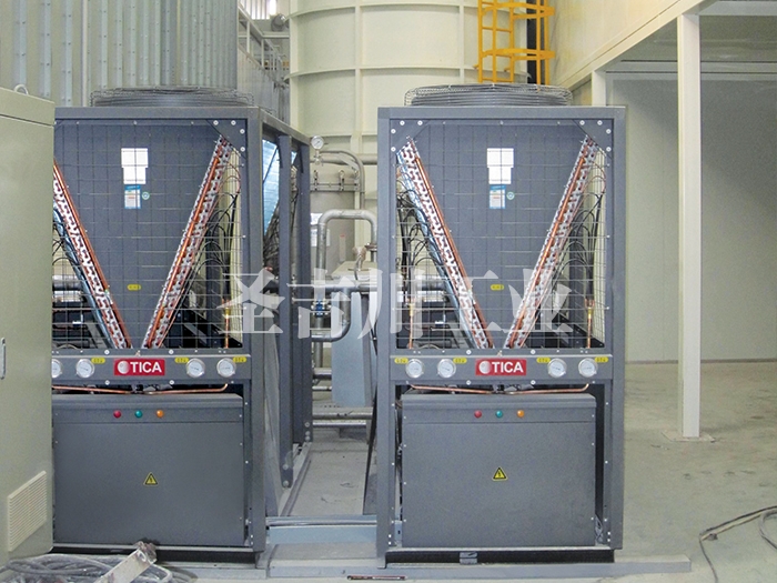 Modular hot and cold air-cooled ice water unit