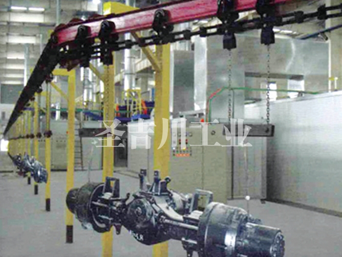 Automobile rear axle spraying line