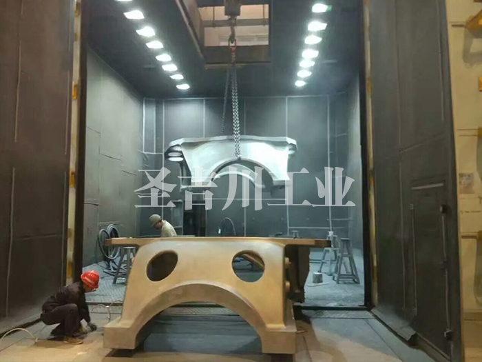 Construction machinery parts painting line