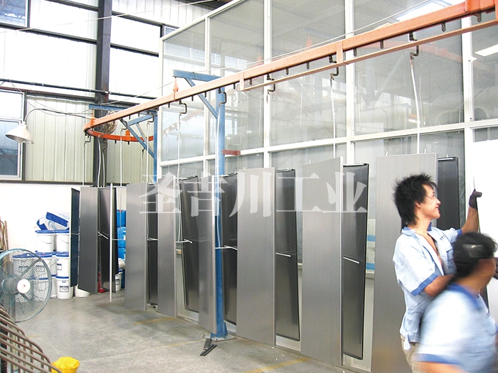 Hardware shell spraying line