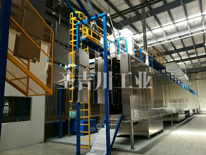 Hardware shell powder spraying line