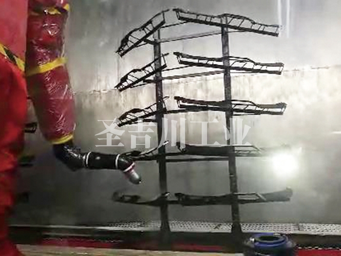 Air intake grille robot spraying line