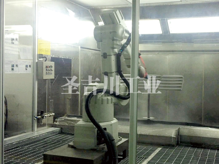 Water curtain spray booth