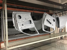 Door frame gantry electrophoresis line