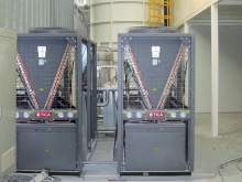 Modular hot and cold air-cooled ice water unit